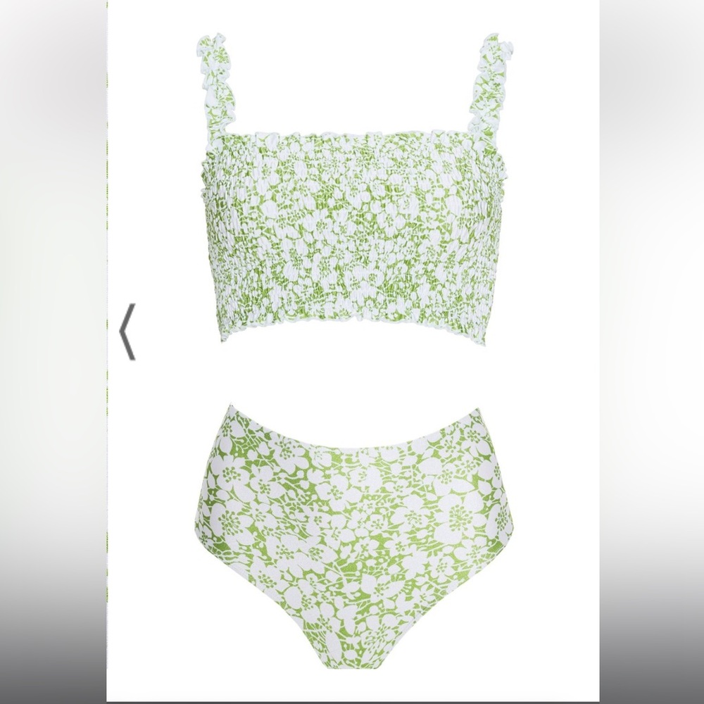 Faithfull the Brand Green Floral Swim - medium